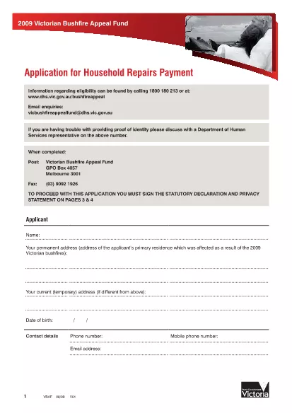 Household Repairs Payment Application