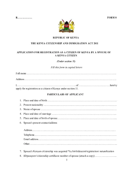 Citizen Registration Application Form