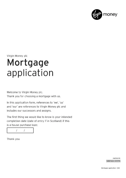 Mortgage Application Form for Intermediates