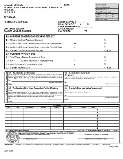 Payment Application Form