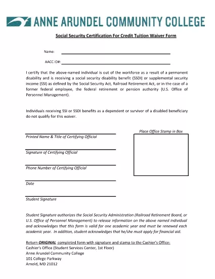 Social Security Printable Application Form