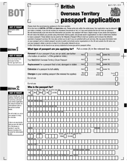 Citizen Passport Application Form